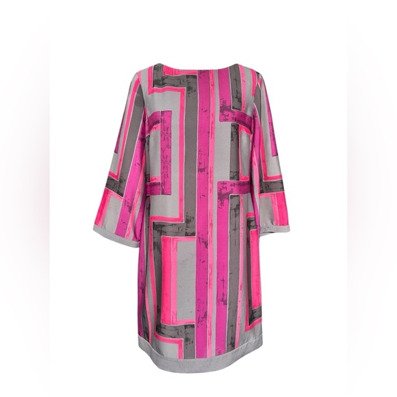 Eliza J Dresses & Skirts - Eliza J Lined Midi Dress in Cool Colors with Sexy Zipper along the back size 6